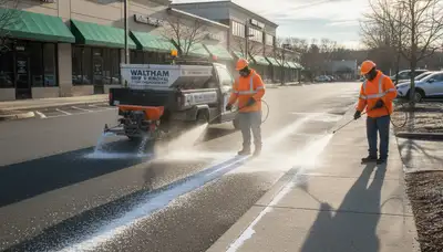 Professional de-icing and salt application for safe winter surfaces in Waltham, MA