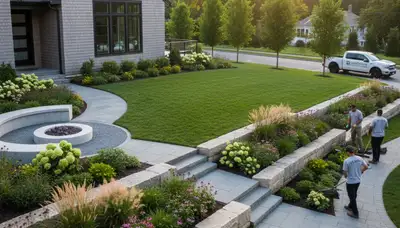 Landscaping service in Waltham, MA for lawn care, garden maintenance, and outdoor property enhancement