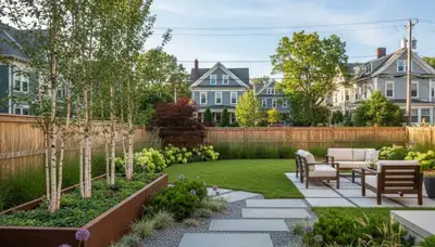 Landscaping crew serving Waltham, MA with professional yard maintenance and property care