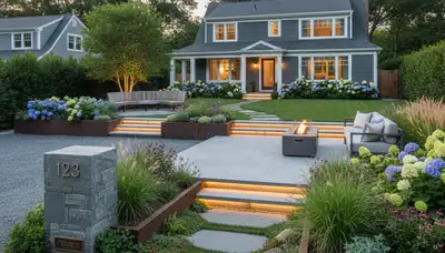 Landscaping crew serving Waltham, MA providing professional lawn care and landscape maintenance