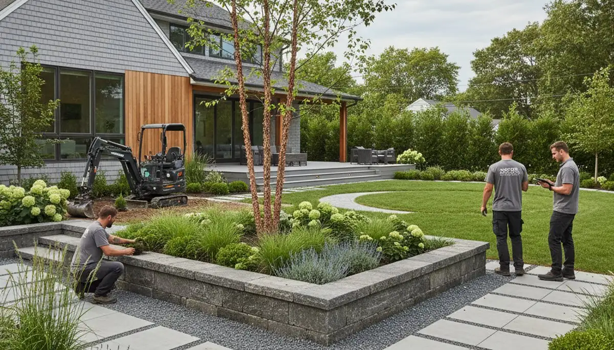 Landscaping service in Waltham, MA for residential and commercial outdoor maintenance
