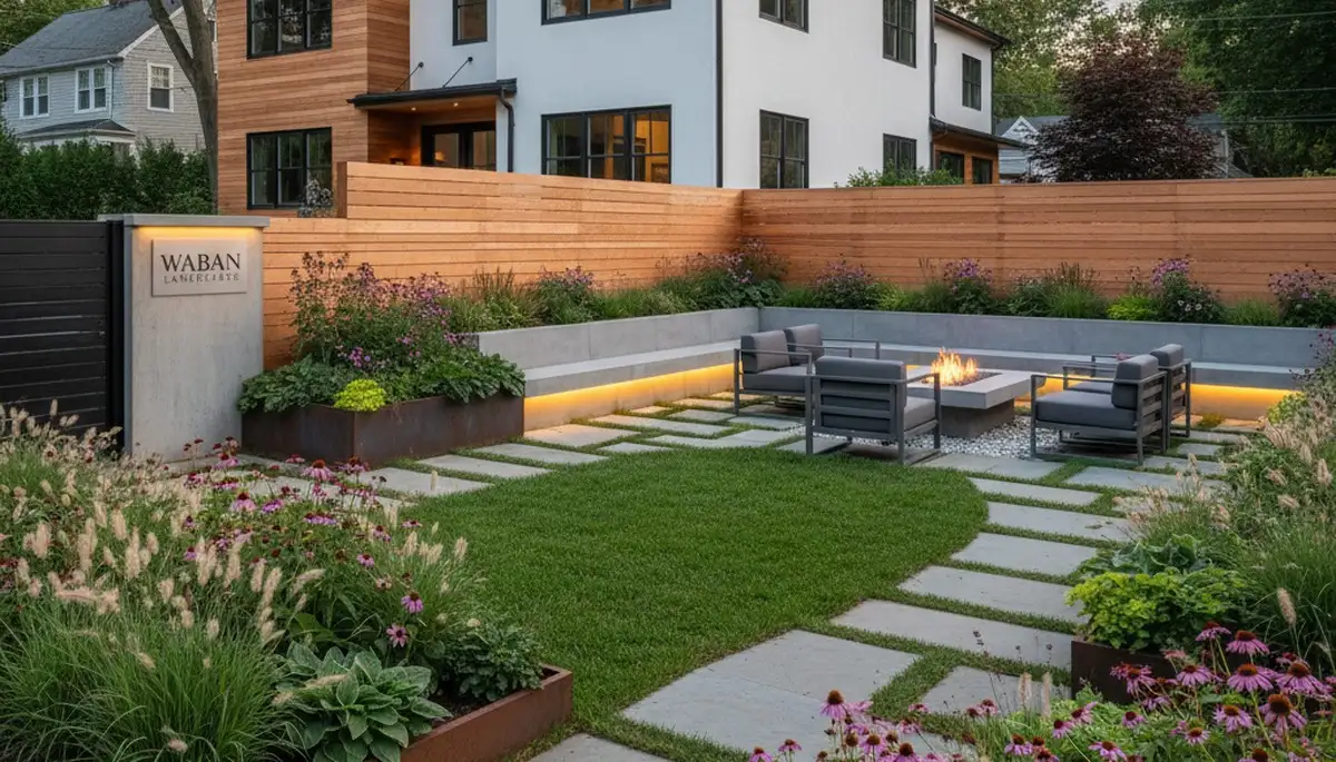 Landscaping team serving Waltham, MA providing professional lawn care and landscape maintenance
