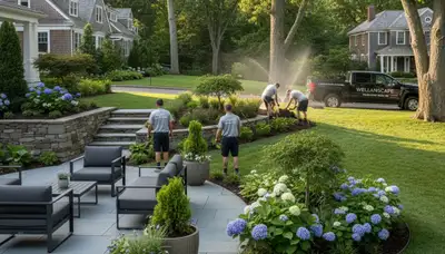 Professional landscaping service in Waltham, MA for residential and commercial properties