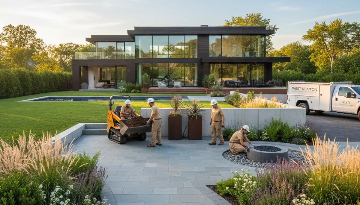 Landscaping team serving Waltham, MA with professional yard maintenance and outdoor care